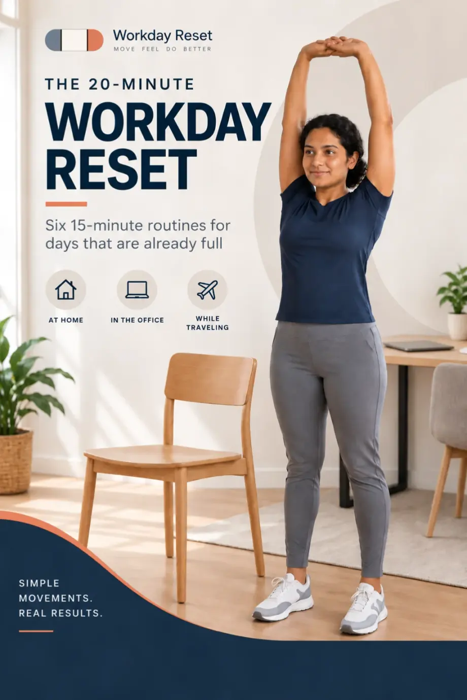 Cover of the female edition of The 20-Minute Workday Reset illustrated guide.